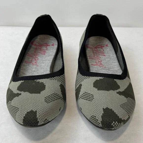 Jellypop Camo Green Memory Foam Ballet Flats Slip-On Womens Shoes Size 8M - Picture 2 of 12